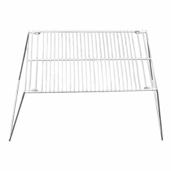 SHISUYAN Portable BBQ Grill in Silver Stainless Steel for Outdoor Use Foldable and Durable with Large Capacity 12.5x8.3 inches