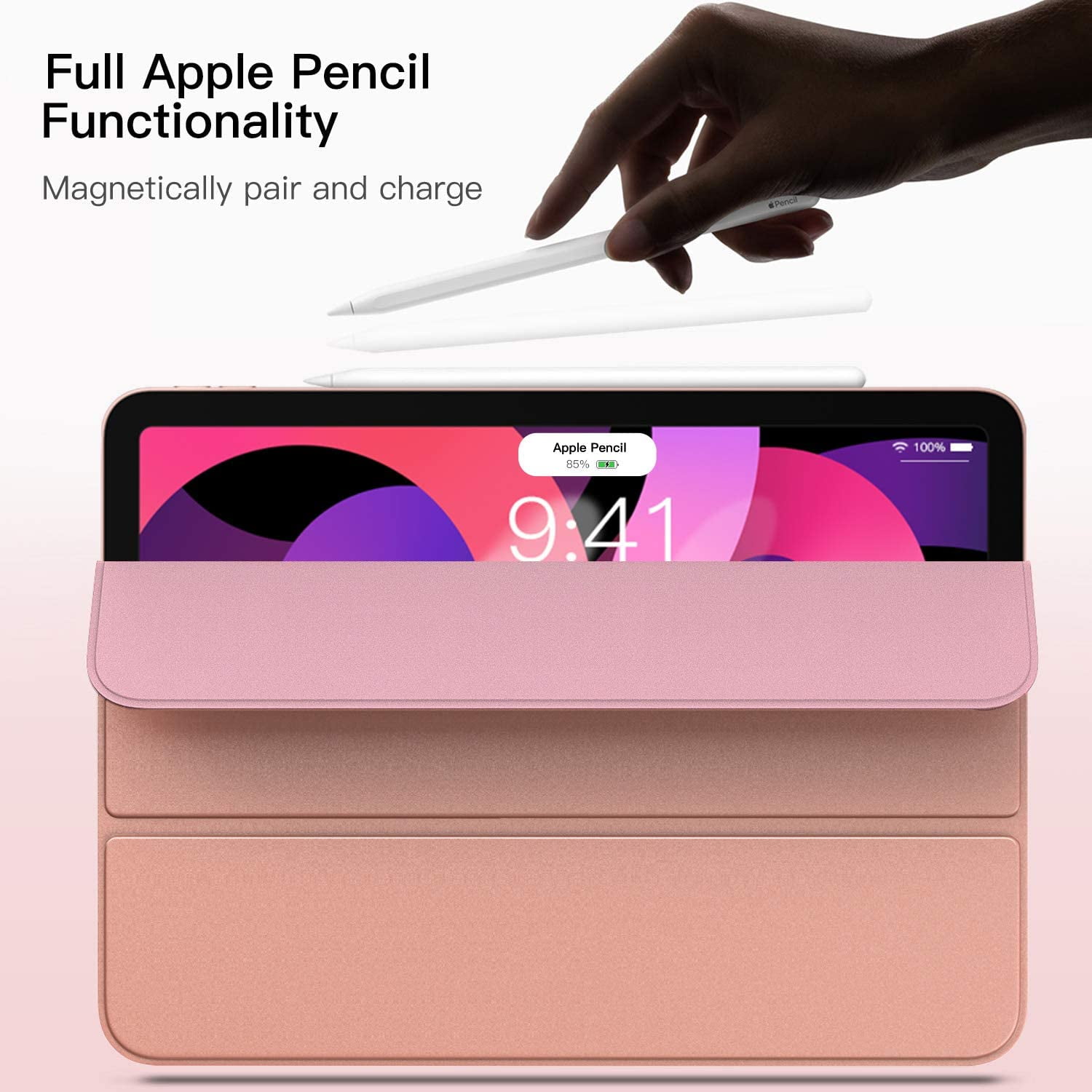 iPad Air 4 64GB ローズゴールド apple pencil ケース Case for New iPad Air 4th Generation, iPad Air 4 Case (10.9-inch