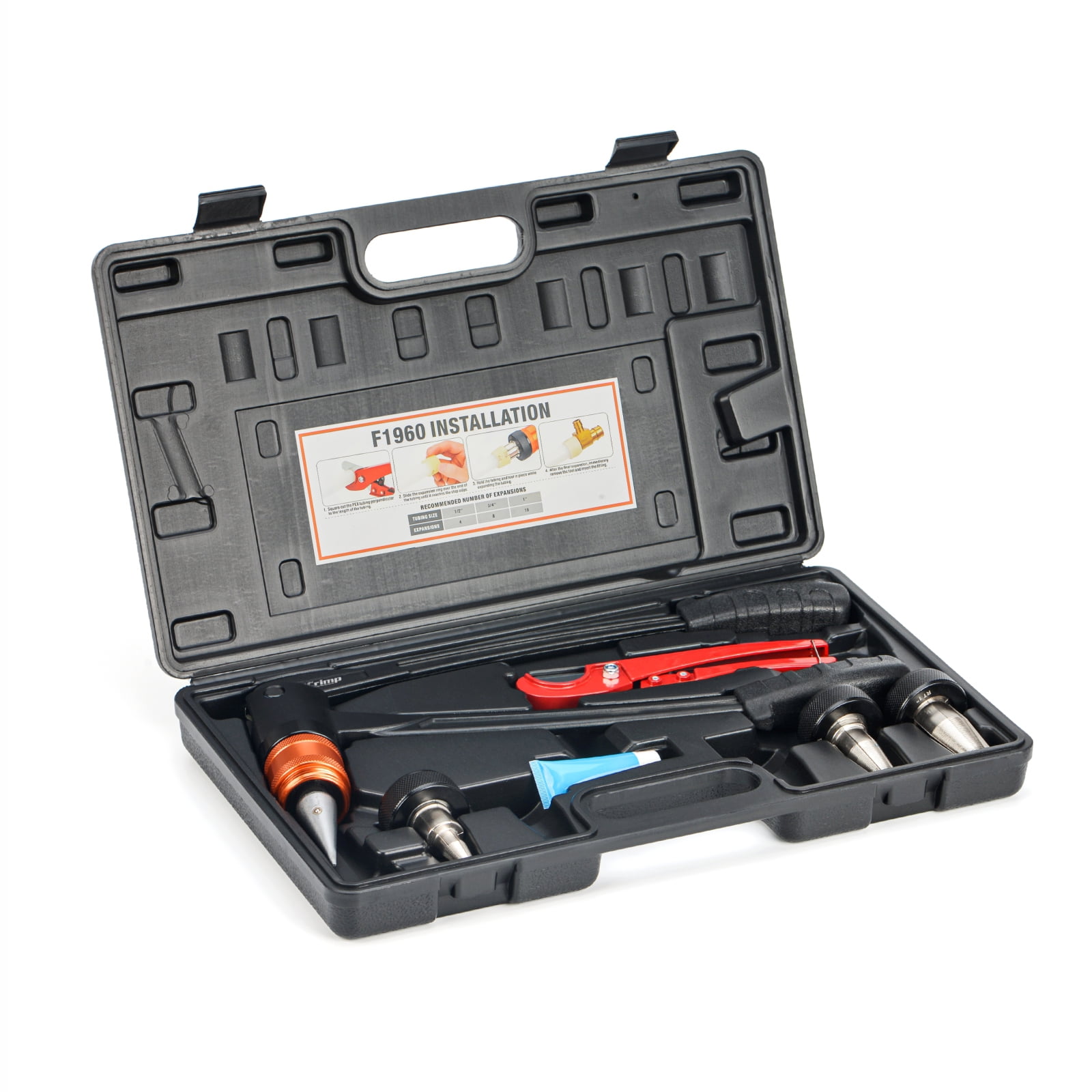 iCrimp Autorotational PEX Expansion Tool Kit with 1/2", 3/4", 1" Heads