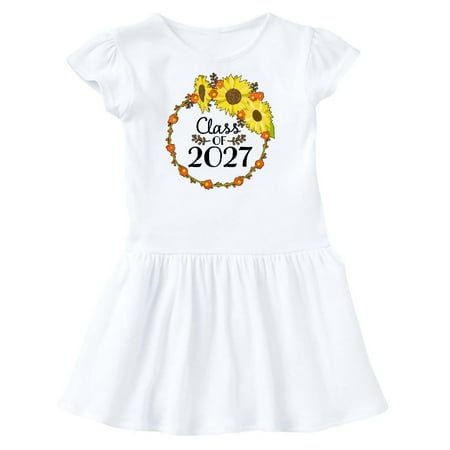 

Inktastic Class of 2027 Sunflower Wreath Gift Toddler Girl Dress