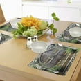 thumbnail image 4 of Ambesonne Traditional Place Mats Set of 4, Old Castle Entrance, Standard Size, Brown Green, 4 of 6