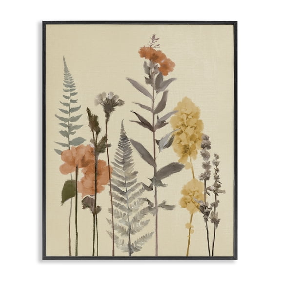 Stupell Industries French Country Fall Botanicals Fresh Ferns Black Framed Giclee Art, 11 x 14, by Elizabeth Medley