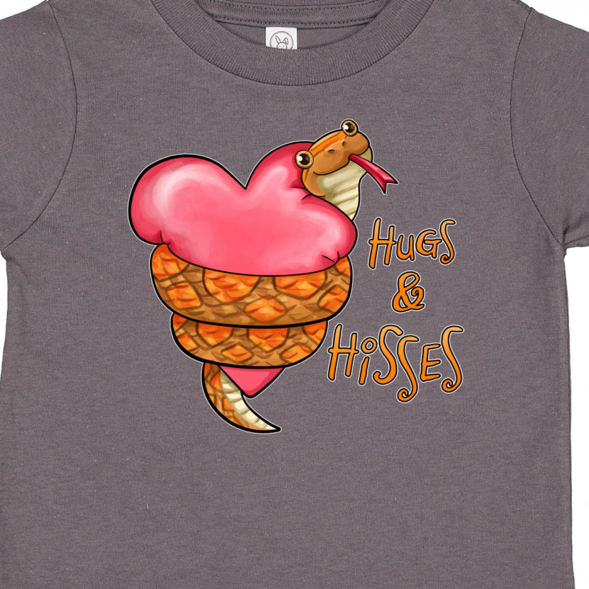 Inktastic Hugs and Hisses- Cute Snake and Heart Boys or Girls Toddler T-Shirt - image 3 of 4