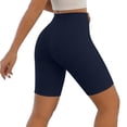 thumbnail image 6 of Juesizh Womens Leggings Solid Color Pockets Half Yoga Pants Athletic Casual High Waist Tummy Control Workout Leggings, S-2XL, 6 of 7