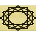 thumbnail image 1 of Ahgly Company Machine Washable Indoor Rectangle Transitional Mustard Yellow Area Rugs, 4' x 6', 1 of 7