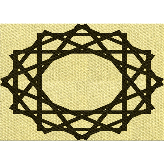Ahgly Company Machine Washable Indoor Rectangle Transitional Mustard Yellow Area Rugs, 8' x 12'