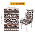 thumbnail image 6 of TSOVTHRID Aztec Tribal Stripe Cow Pattern 7 Pcs Tablecloth and Chair Covers Set, Stretchable Washable Spandex Table Cover with Elastic Dining Chair Slipcovers for Home Banquet Party, 6 of 6