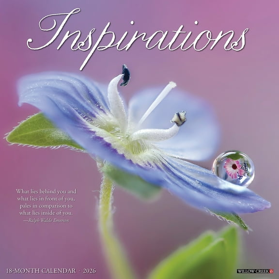 Willow Creek Press, Inspirations 2026 Wall Calendar, 12'' X 12'', 18-Month Calendar with Stapled Binding