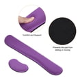 thumbnail image 4 of Uxcell Keyboard Wrist Pad Mouse Wrist Rest Ergonomic Wrist Support Comfortable Memory Foam Style 1, Purple 1 Set, 4 of 5