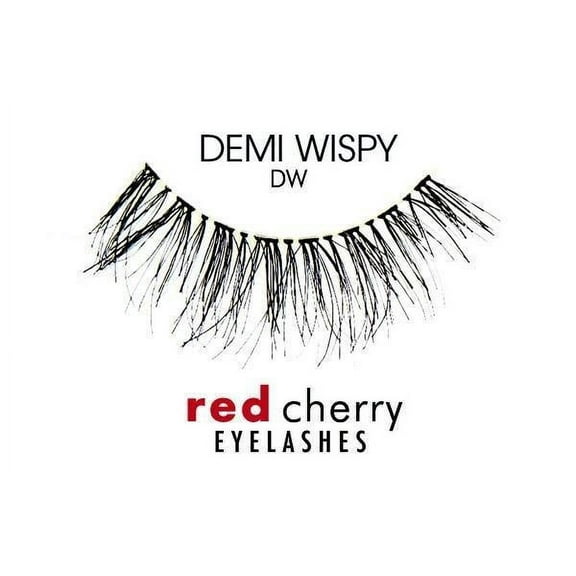 Option : Demi Wispy , Troika Red Cherry Eyelashes, hair scalp beauty - Pack of 2 w/ Sleek 3-in-1 Comb/Brush