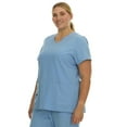 thumbnail image 2 of HEAL+WEAR Women Plus Size V-Neck Scrub Top with Multiple Pockets 4-Way Stretch Comfortable Clinical Workwear for Nurses, 2 of 6