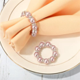 thumbnail image 4 of 100Pcs Pearl Napkin Rings Stretched Pearl Beaded Napkin Holder Pearl Rhinestone Napkin Holder Buckles Dinner Table Ring, 4 of 7