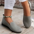 thumbnail image 6 of Xiaoxatg Ladies Colour Blocking Round Head Comfortable Casual Shoes for Women Big Size Flat Bottom Everyday Footwear 8 Grey, 6 of 8