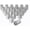 chrome, variant on 1/2x20 Lug Nuts Black 20pcs, Chrome 1/2''-20 Closed End Bulge Acorn Lug Nuts Set, 1.38" Tall 3/4" Hex One-Piece Solid Black OEM Factory Style Large Acorn Seat Wheel Nuts