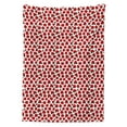 thumbnail image 3 of Ambesonne Roses Tablecloth Rectangular Table Cover, Romantic Valentines Day Flora, 52"x70", Vermilion White, 3 of 4