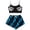 #1 Sky Blue, variant on Halloween Pajamas Women Sleeveless Two Piece Goth Print Pajama Set Lettuce Cami Shorts Sleepwear