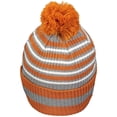 thumbnail image 2 of Holloway Sportswear OS Spirit Pom Beanie Texas Orange/Heather Grey/White 223815, 2 of 5