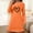 Orange, variant on Hvot&aat Nightgowns for Women Short Sleeve Heart Printed Sleep Shirt Dress Holiday Sleepwear