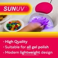 thumbnail image 2 of Lámpara de uñas UV SUNUV SUN2C de 48 W con 4 ajustes de temporizador, color rosa, 2 of 7