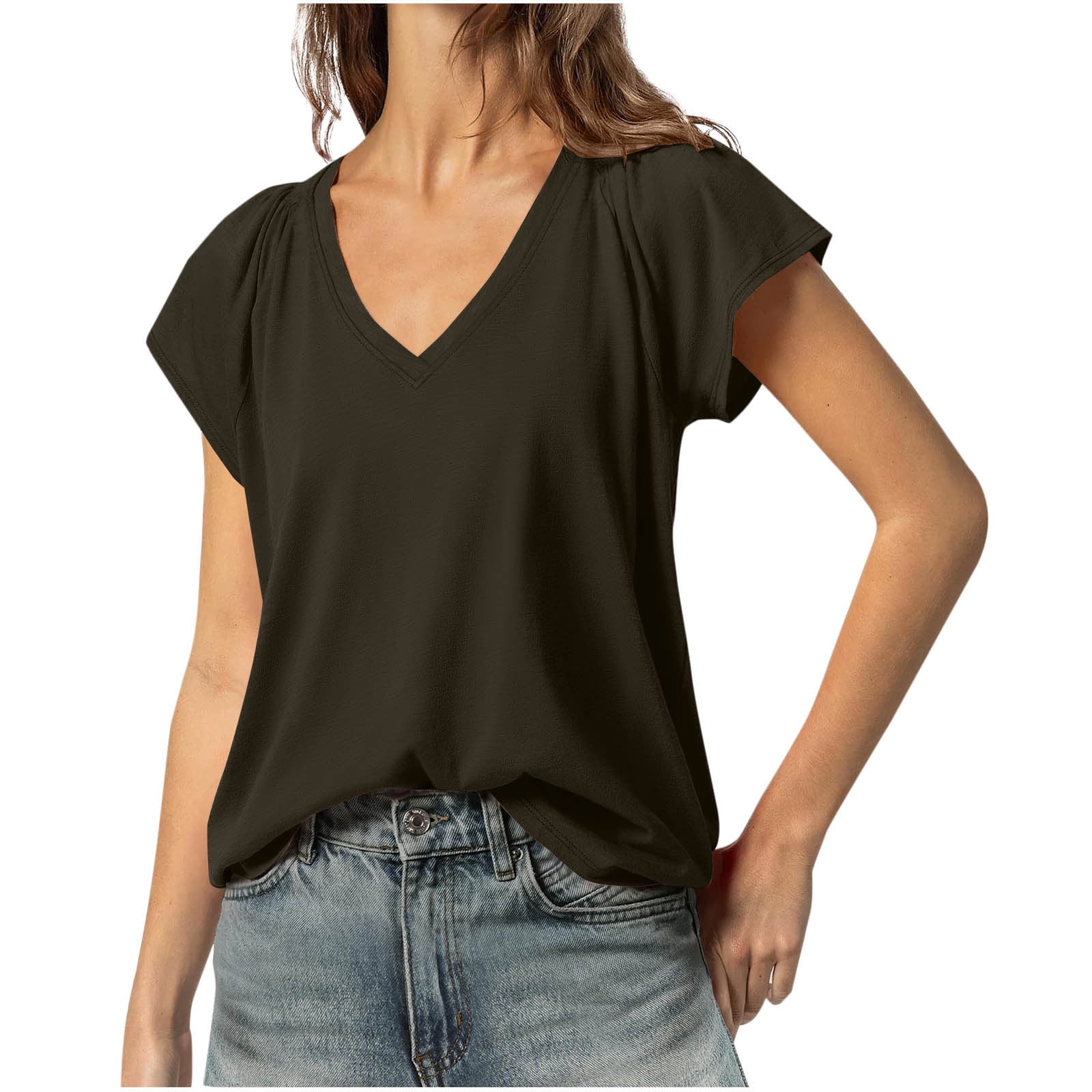 THDHVS Womens T Shirts,Plain T Shirts for Women,Fashion Women's