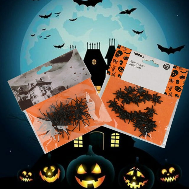 20Pcs Realistic Plastic Toys Spooky Scary Mini Fake Insects Halloween Decoration Party Props XS
