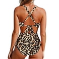 thumbnail image 3 of KBODIU Women's One Piece Swimsuits Tummy Control Cutout High Waisted Bathing Suit Wrap Tie Back 1 Piece Jumpsuit Bikini Swimsuit, 3 of 3