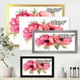 thumbnail image 4 of Designart 'Stylized Pink Poppy Flowers' Traditional Framed Art Print, 4 of 4