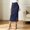 Blue, variant on Tennis Skirts for Women Summer Skirt Classic Solid Color at the Waist with Slit Long Length for Daily Travel Red XL