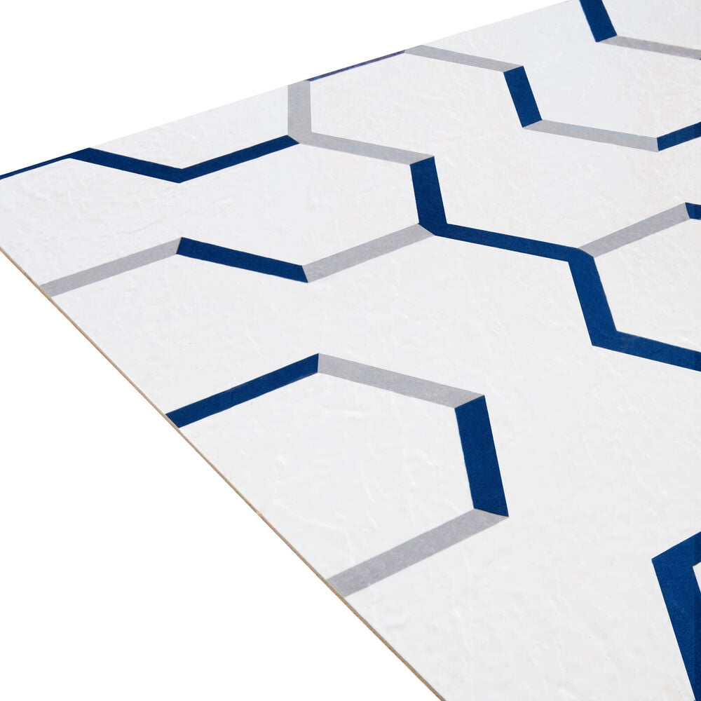 Geo Puzzle 12”x12” Peel ‘N’ Stick Self Adhesive Vinyl Floor Tiles for Bathroom