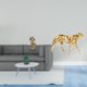 thumbnail image 2 of Figura nórdica de resina de caballero y dorado. Escultura abstracta de animal. Adorno artístico para escritorio, armario, mesa de oficina, ce, 2 of 8