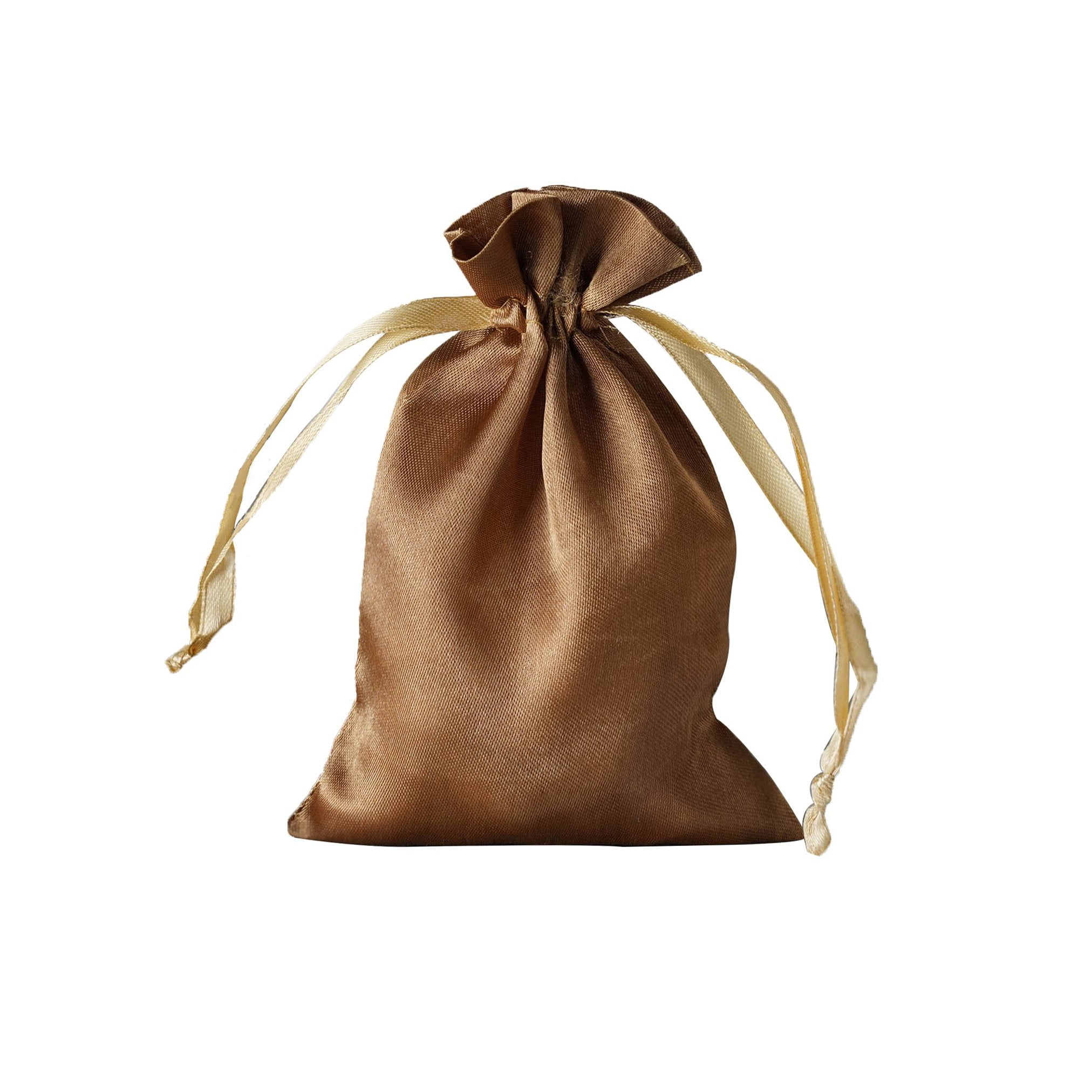 Efavormart 12PCS ANTIQUE GOLD Satin Gift Bag Drawstring Pouch Wedding Favors Bridal Shower Candy