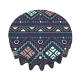 thumbnail image 3 of YFYANG 60 inch Round Table Cloth, Reusable Polyester Blue Vintage Print Texture Table Cover for Indoor Outdoor Kitchen Restaurant Table Decoration Tablecloths, 3 of 8