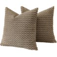 thumbnail image 7 of 20×20 Inch Decorative Throw Pillow Cover Set, Soft Corduroy Fabric, Textured Solid Design, Comfortable Accent for Sofa Couch or Bed, Hidden Zipper Closure, 2 Pack, 7 of 7