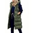 thumbnail image 6 of Fall Winter Women Stand Collar Solid Color Sleeveless Casual Hooded Vest Coat, 6 of 7