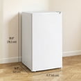 thumbnail image 3 of HOMCOM 2.1 Cubic Feet Compact Mini Freezer with Adjustable Temperature, 3 of 10