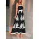 thumbnail image 5 of Vestido de Tirantes Finos con Estampado Floral y Bolsillos, Color Negro, Talla S, 5 of 7