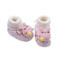 thumbnail image 5 of Topumt Newborn Infant Baby Boys Girls Booties Stay On Socks Soft Shoes Non Skid Winter Warm Christmas Slippers, 5 of 5