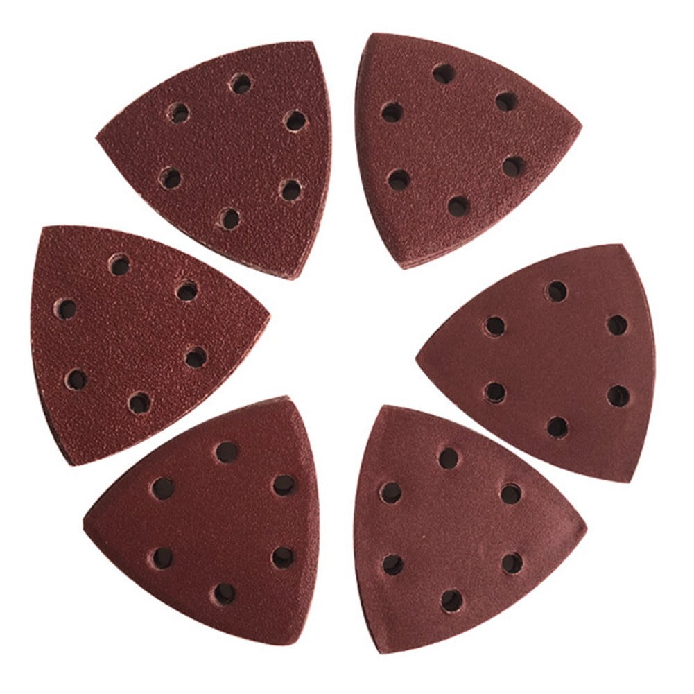 Papier à Poncer Triangulaire 90 Mm – Lot De 100 Feuilles Grain 40 Avec Velcro Pour Ponçage Précis - 8
