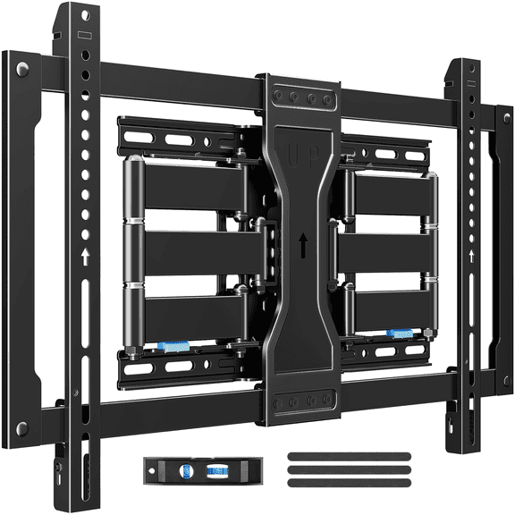 MOUNT PRO Heavy Duty Ultra-Slim Full Motion TV Wall Mount for Most 37-90 Inch TVs up to 132lbs, Max VESA 600x400mm, Six-Arm Bearing Smooth Swivel TV Mount