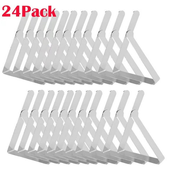 Tablecloth Clips -24 Pack Heavy Duty Picnic Table Clips, Stainless Steel Table Cloth Cover Clamps