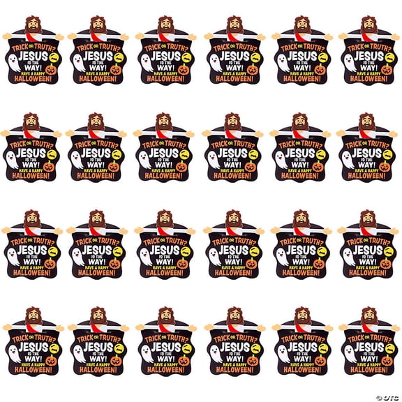 4 1/4" Religious Halloween Jesus Bendables with Handout Card for 24