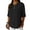 Black-womens tops, variant on Womens Half Sleeve Henley Shirt Button Down Crewneck Linen Shirts Summer Beach Vacation Tops