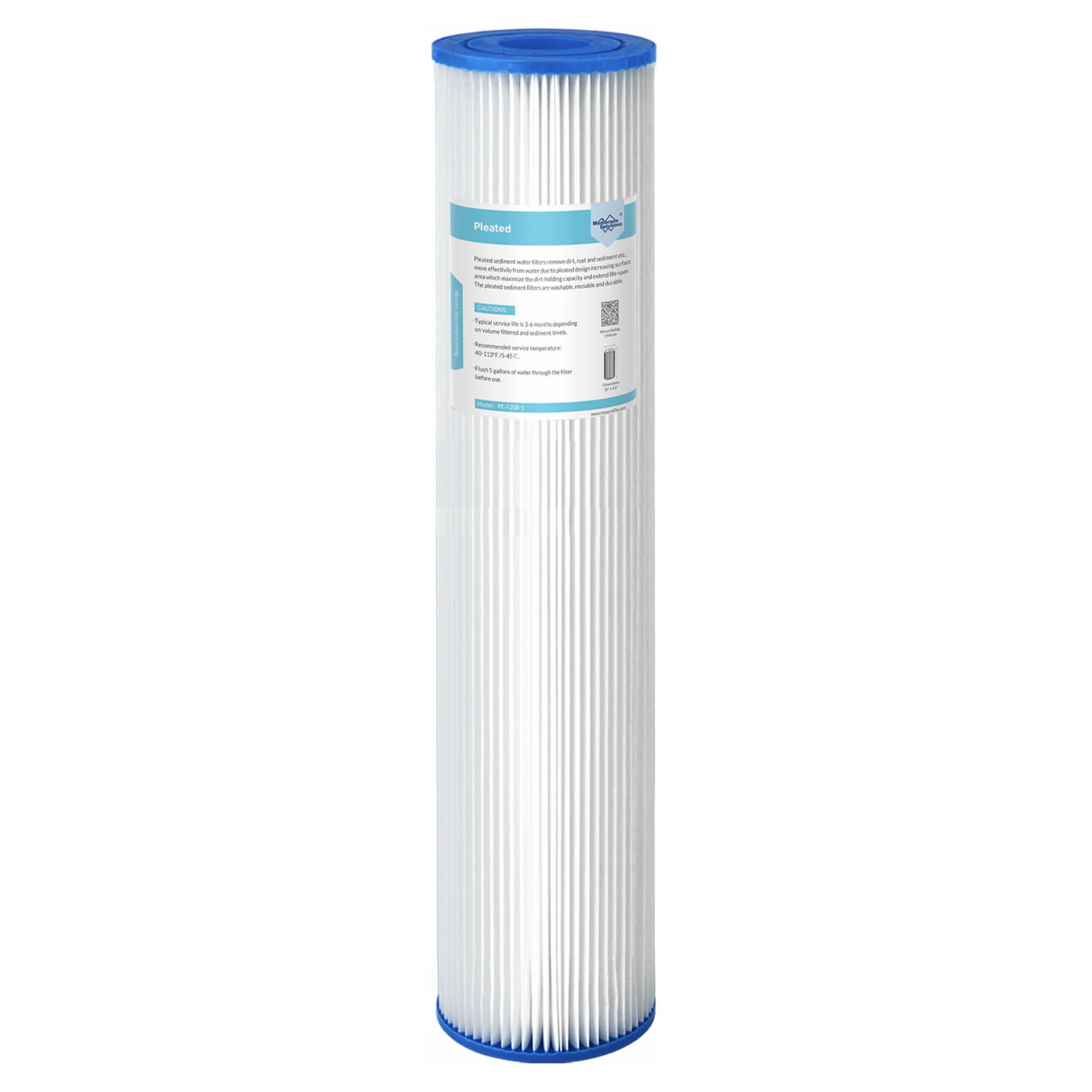 2-PACK of Big Blue 10”x4.5” 1 Micron Sediment Water Filters 