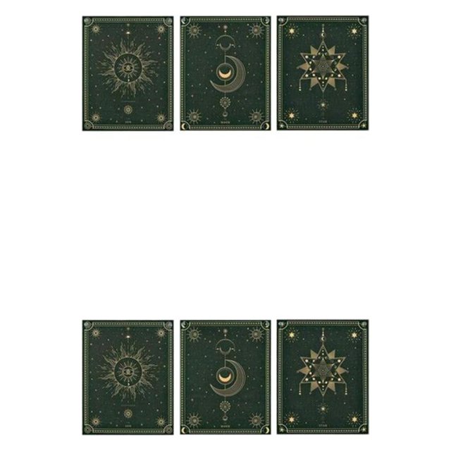 Bearachild Tapiz de poliéster con bandera de Tarot, decoración de habitación con simbolismo espiritual, fácil de cuidar y elegante, 3 uds. Type5 NO5