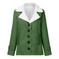 thumbnail image 3 of Baqcunre Cardigan Sweaters For Women Lightweight Women Fashionable Solid Pocket Cardigan Button Top Sweater Knit Hooded Coat Blouse Plush Fleece Jacket Womens Fall Fashion 2023 Green 5XL, 3 of 4