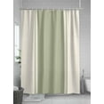 thumbnail image 5 of Abstract Gray Green Color Block Shower Curtain Set ，Waterproof Fabric Shower Curtains Vintage Lines Linen Texture Shower Curtains for Bathroom,Bathroom Decor 54x"78", 5 of 6