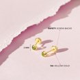 thumbnail image 4 of 14k Yellow Gold Round 3mm Simulated Peridot Bezel Stud Screw Backs for Girls, 4 of 7