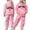 Pink, variant on BUWTTED Girls Activewear Jogger Sets - 2 Piece New York Letter Print Graphic Pullover Hoodie Sweatshirt Sweatpants Sweatsuit Outfits Pink 2-3 Y
