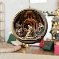 thumbnail image 6 of TOPRenddon Christmas Nativity Scene Ornaments Acrylic 3D Nativity Scene Pendant Hanging Ornament Nativity Scene Christmas Tree Decoration Birth of Jesus Christian Decor, Gift for Family Friends, 6 of 7