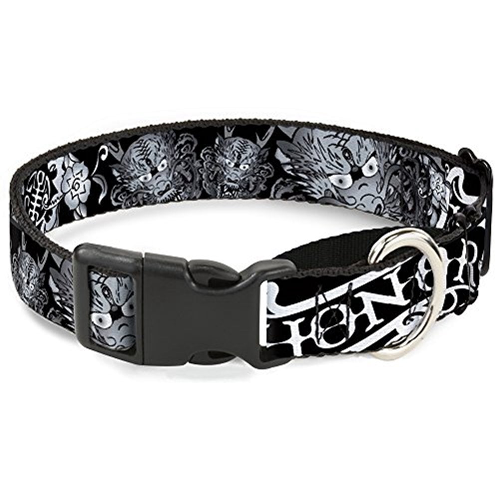 buckle-down "honor black white" martingale dog collar